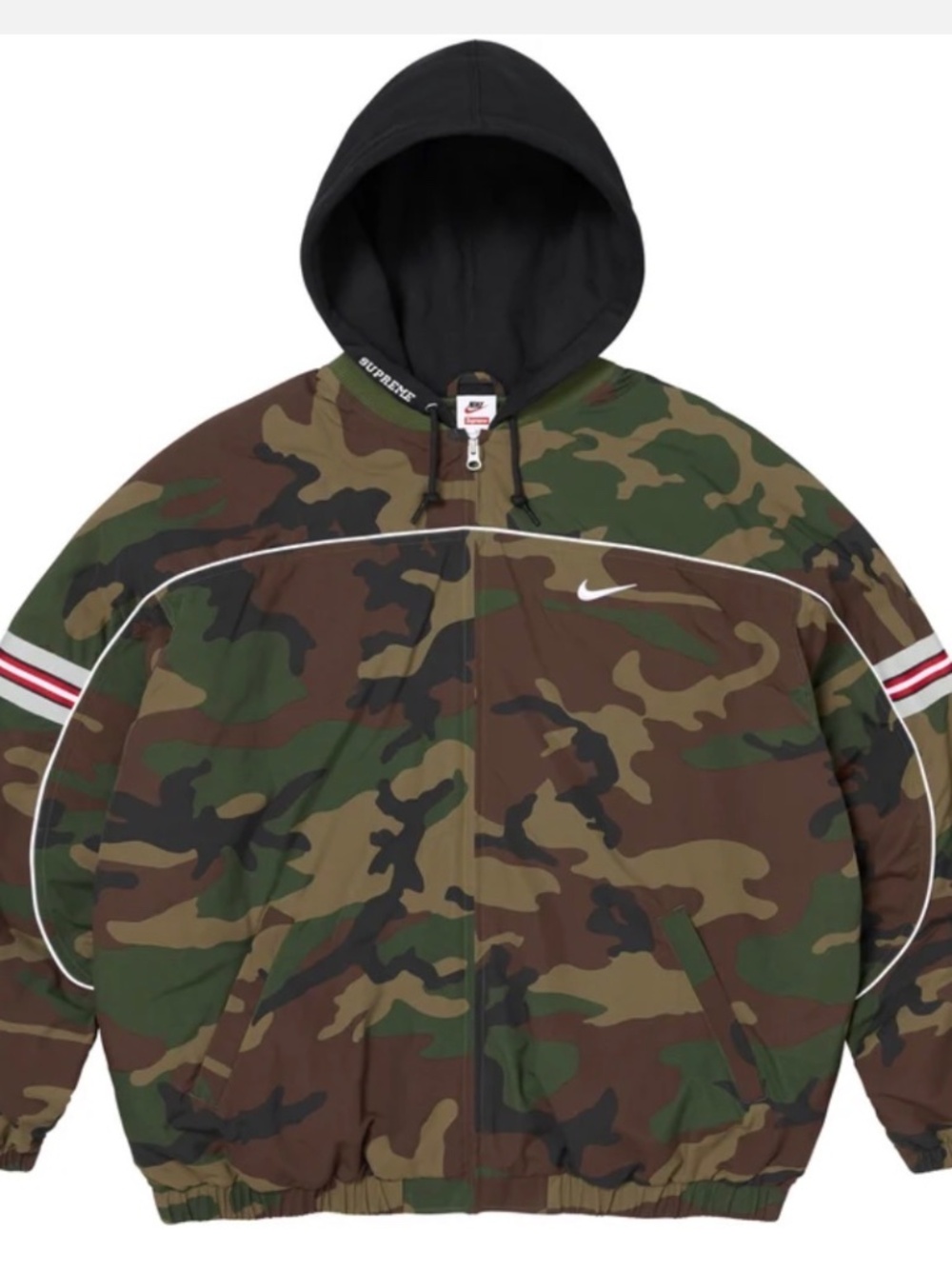 Supreme x Nike Camo Woodland Camo Hooded Jacket, sz. XS